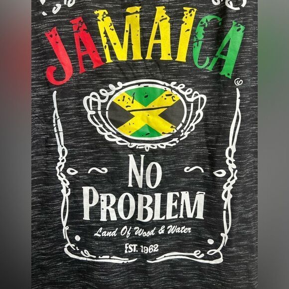Show Off Clothing Jamaica No Problem Rasta Men’s Tank Top S Multicolor - Picture 3 of 6